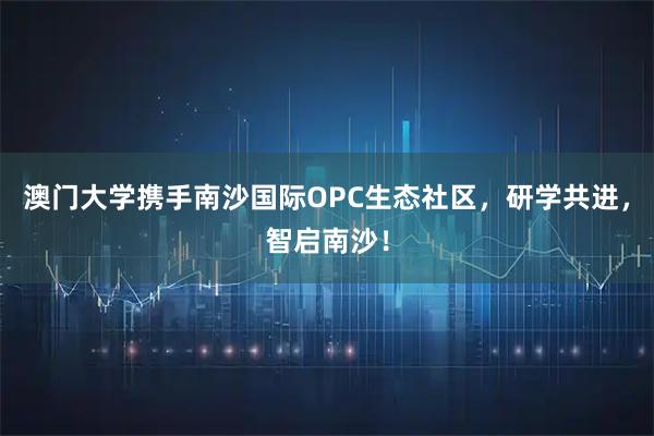 澳门大学携手南沙国际OPC生态社区，研学共进，智启南沙！